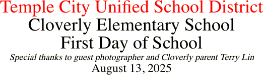 Temple City Unified School District Cloverly