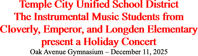 Temple City Unified School District The