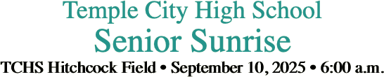 Temple City High School Senior Sunrise TCHS