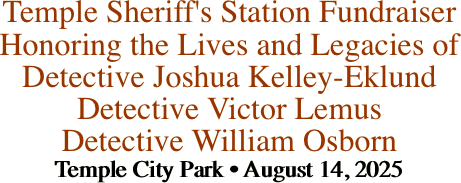 Temple Sheriff's Station Fundraiser Honoring the