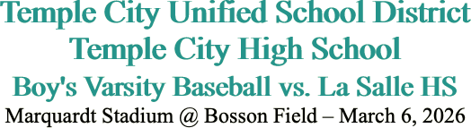 Temple City Unified School District Temple