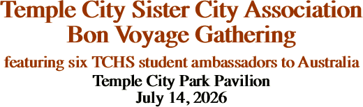 Temple City Sister City Association Bon