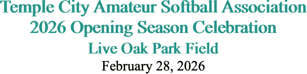 Temple City Amateur Softball Association 2026